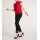 Designer-Bluse m. Volants, rot