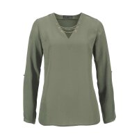 Bluse m. Ketten, oliv