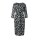 Druckkleid, schwarz-offwhite