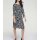 Druckkleid, schwarz-offwhite