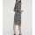 Druckkleid, schwarz-offwhite