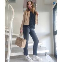 Slim boyfriend stiliaus džinsai, juodi, dėvėti