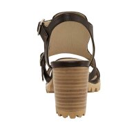 Leather sandal, brown