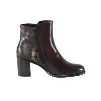 Marken-Lederstiefelette, braun-gemustert