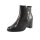 Marken-Lederstiefelette, braun-gemustert
