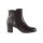 Marken-Lederstiefelette, braun-gemustert