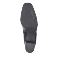 Leather bootie with laces, black
