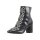 Leather bootie with laces, black