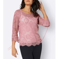 Ajourpullover mit geboten Abschlüssen, hortensie