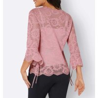 Ajourpullover mit geboten Abschlüssen, hortensie
