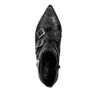 Leder-Stiefelette, schwarz