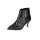 Leder-Stiefelette, schwarz