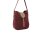 Veloursleder-Tasche m. Perlen, bordeaux