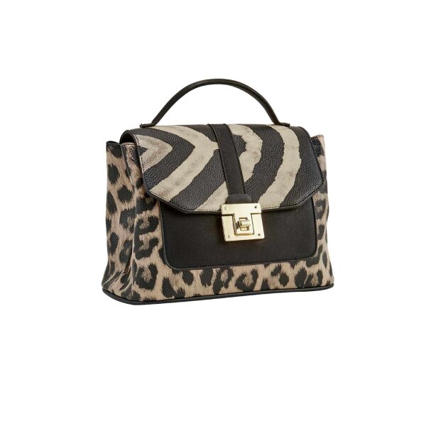 Tasche, Animalprint, gold