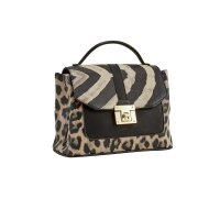 Bag, animal print / gold