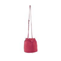 Velours leather bag, red