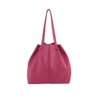 Cowhide bag with rivets, pink