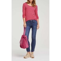 Rindleder-Handtasche m. Nieten, pink