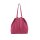 Rindleder-Handtasche m. Nieten, pink