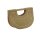 Leather bag with rivets, light brown