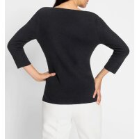 Sweater with cut-outs and beads, black