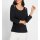 Sweater with cut-outs and beads, black