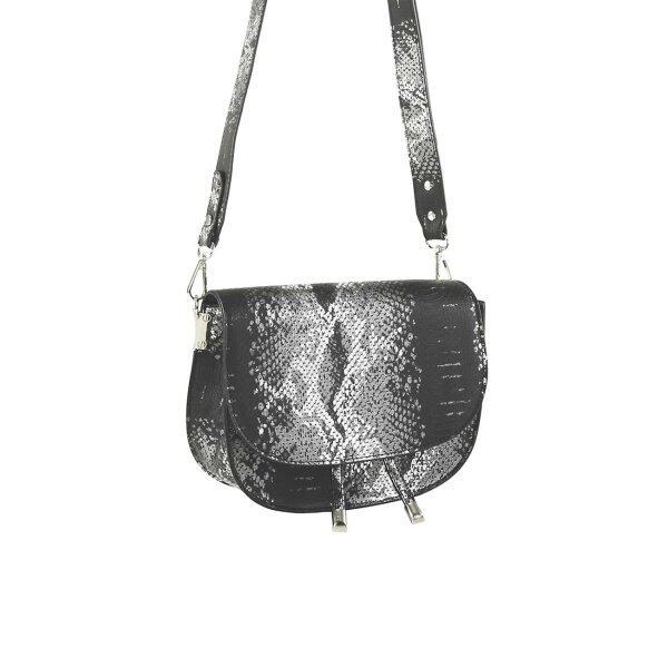 Designer-Tasche, schwarz-silberfarben