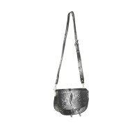 Designer-Tasche, schwarz-silberfarben