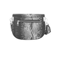 Designer-Tasche, schwarz-silberfarben