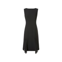 Cocktail dress with chiffon inserts, black