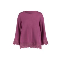 Sweter z rękawami trąbkowymi i koronką, Erica