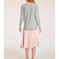 Sweter z koralikami, melanż szarości