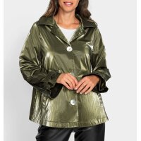 Jacket with sheen effect, olive