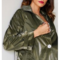 Jacket with sheen effect, olive