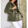 Jacket with sheen effect, olive