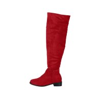 Overknee-Stiefel, rot