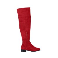 Overknee boots, red