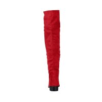 Overknee boots, red