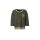 Sweter z kontrastowym wykończeniem, w kolorze khaki