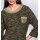 Sweter z kontrastowym wykończeniem, w kolorze khaki