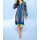 Print dress, blue/ green - ecru