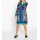 Print dress, blue/ green - ecru