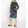Print dress, blue/ green - ecru