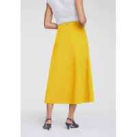 Box pleat stretch skirt,  yellow