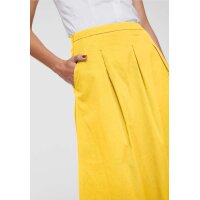 Box pleat stretch skirt,  yellow