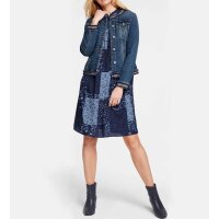 Denim jacket with effect yarn, blue denim