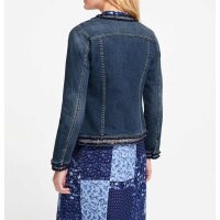 Denim jacket with effect yarn, blue denim