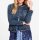 Denim jacket with effect yarn, blue denim