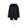 Hooded shirt jacket with sequins, black