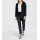 Hooded shirt jacket with sequins, black